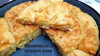 POSNA PITA SA KROMPIROM OD GOTOVIH KORA KROMPIRUŠA [upl. by Verdi]