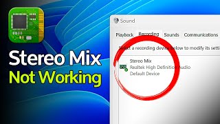 Stereo Mix Not Working in Windows Problem Solved [upl. by Nilyak]