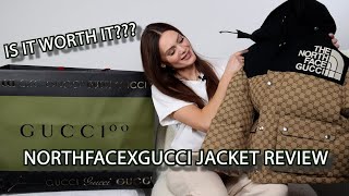 NORTHFACE X GUCCI COLLAB JACKET REVIEW IS IT WORTH IT WATCH ME SNOWBOARDING IN THE HOTTEST JACKET [upl. by Argus173]