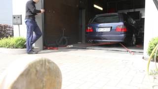 W210 E55 with Supercharger on Dyno 1st run [upl. by Berrie418]