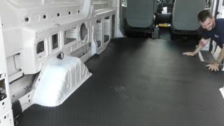 American Van Equipment  CustomFit Rubber Van Mat in a Ford Transit Van [upl. by Chae]