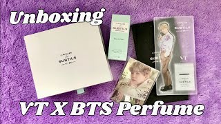 UNBOXING VT X BTS LAtelier des Subtils Perfume  Eau de Vert SUGA [upl. by Allmon901]