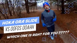 Hoka Ora Recovery vs Oofos Ooahh Slide  Running Intervals [upl. by Adnahsam152]