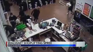 Police release video of over 20 shoplifters storming Walmart [upl. by Ben]