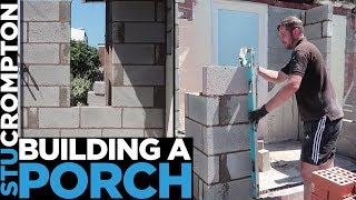 Bricklaying  How to build a porch for rendering [upl. by Getter]