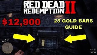 Red Dead Redemption 2  All 25 Gold Bars amp 1 ingot 12900 2022 [upl. by Dianna]