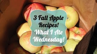 3 Fall Apple Recipes  What I Ate Wednesday [upl. by Strain]