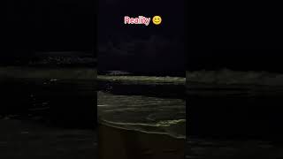 Bioluminescence Expectation vs Reality shortsfeed ytshorts bioluminescence beach moonlight [upl. by Adia]