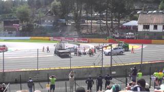 2012 Formula 1  02 September Sunday  Belgium GP  SPA  Start Crash [upl. by Ferdinanda]