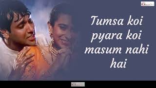 Tumsa Koi Pyaara Lyrics  Kumar Sanu  Alka Yagnik  Khuddar 1994  Chorustune [upl. by Ihsar]