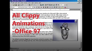 Original Clippy Animations in MS Office 97 [upl. by Reste]