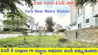 ఓనర్ కి Urgent గా డబ్బులు అవసరం ఉండి అమ్ముతునారు  250 Sq Yards Open Plot For Sale  Hyderabad [upl. by Lrad]