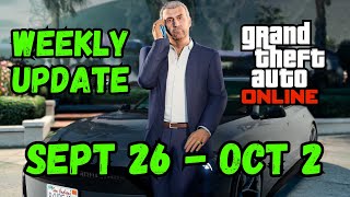 Weekly Update September 26  October 2 in GTA 5 Online 2X amp RP Discounts Removed Cars amp More [upl. by Pazit]