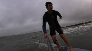 Downwind SUP foil FLSP to the Chesapeake Bay Bridge tunnel in Virginia Beach [upl. by Cthrine16]