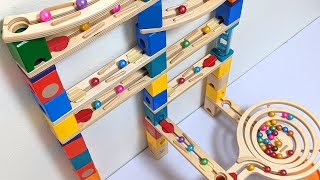 Marble Run ☆ Quadrilla 9step Tower Spiral Course [upl. by Nylidam]