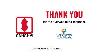 Sanghvi Movers participated in Windergy2023 Exhibition [upl. by Oemor92]