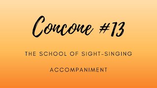 Concone 13 Accompaniment [upl. by Polk]