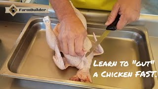 Chicken Evisceration Tutorial 30 second method chicken butchering pasturedpoultry [upl. by Naltiak]