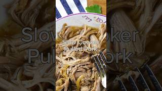 Slow Cooker Pulled Pork crockpot slowcooker pulledpork recipe [upl. by Kenimod]