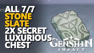 Seven Letters Achievement All 7 Stone Slate Location  Genshin Impact [upl. by O'Doneven577]