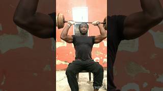 Barbell overhead press mikerashid motivation gymworkout [upl. by Wernick]