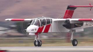 North American Rockwell OV10 Bronco Operations at KCVH [upl. by Orsay552]