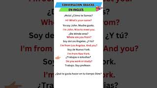 Conversación básica en Inglés english aprendeinglesrapidoyfacil [upl. by Roland]