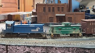 Layout tour of conrailcarrothersbranch7225 HO scale layout [upl. by Doloritas]