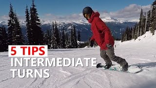 5 Tips for Intermediate Sliding Turns  Snowboard Tutorial [upl. by Keefer]