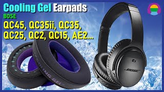 Cooling Gel Earpads for Bose QuietComfort QC45 QC35ii QC35 QC25 QC2 QC15 AE2 Headphones [upl. by Nylrehc]