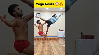 OUTSTANDING ACROBATIC YOGA BY INDIAN COUPLE🔥yoga shorts sanak trending [upl. by Otcefrep]