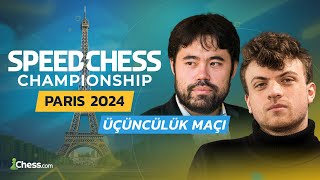 Üçüncülük Maçı Hikaru Nakamura Vs Hans Niemann  Speed Chess Championship 2024 [upl. by Lossa52]