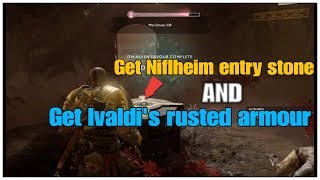 God of war 4  How to open and get Niflheim entry stone and get Ivaldis rusted armour [upl. by Annanhoj]