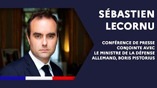 Conférence de presse conjointe  Sébastien Lecornu  Boris Pistorius [upl. by Airb492]