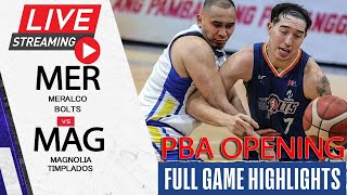 PBA LIVE OPENING Meralco Bolts vs Magnolia Timplados August 182024  PBA Governors CUP [upl. by Terza]