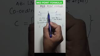 Mid point formula mathandtechbyar maths geometry [upl. by Annaxor]