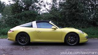 2014 Porsche 911 Targa 4S Roof Opening and Closing [upl. by Melak]