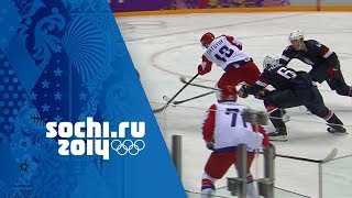 Ice Hockey  Mens Group A  USA v Russia  Sochi 2014 Winter Olympics [upl. by Ahsinert]