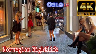 Oslo Norway 🇳🇴  Summer 2024  4K60fps HDR  Walking Tour NORWAY 🇳🇴 Girls After Midnight [upl. by Anhpad686]