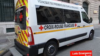 Ambulances Croix rouge en urgence compilation French red cross Ambulances Responding in Paris [upl. by Myrah]