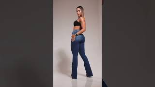 CALÇA JEANS FLARE MODELADORA  EMPINA BUMBUM [upl. by Danyette]