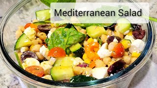 Delicious Mediterranean Salad with Simple Homemade Dressing [upl. by Enyaht409]