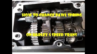 How to change pawl spring on Harley 5 spd trans [upl. by Armando]