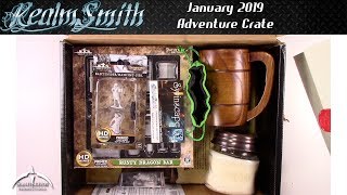 Realmsmith Adventure Crate Janurary 2019 Unboxing [upl. by Caprice]