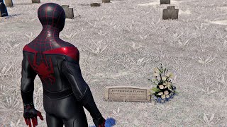 SpiderMan Miles Morales Pay respects at Jefferson Davis’ Grave Miles’ Dad Never Give Up Trophy [upl. by Hafital836]