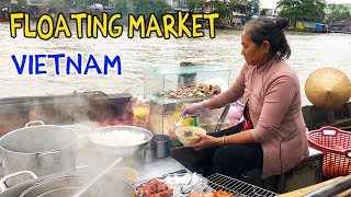 NOODLES on a Boat FLOATING MARKET Tour of Mekong Delta VIETNAM [upl. by Giuseppe489]