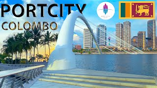 Port City Colombo Sri Lanka  Artificial Beach  Unseen Evening Walk  Travel SriLanka  4K 🌴🇱🇰 [upl. by Landry]