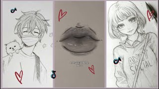 Sketchbook ideas Compilation TikTok ✍️📓 art aesthetic drawing relaxing [upl. by Isleana]