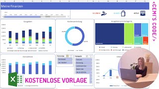 Interaktives Excel Haushaltsbuch mit Dashboard inkl kostenloser Vorlage [upl. by Eltsyek209]