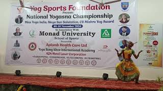 Miss yoga India performance in National yoga championship Monad Hapud 9 to 10 November 2024 [upl. by Seitz133]